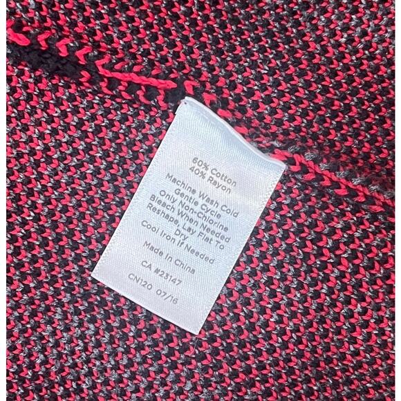 Talbots Red Black Gray Plaid Cardigan Jacket XLP Petite XL - Picture 7 of 7